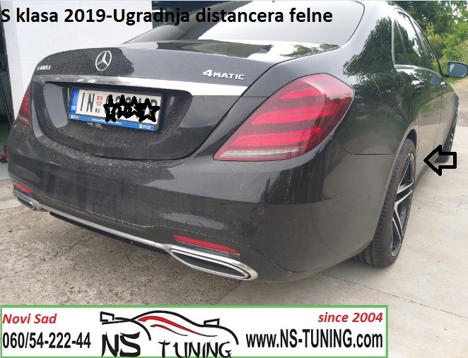 S klasa w222 2019 ugradnja distancer  felna 5x112 66.6 sraf 14x1.5 novi sad tuning ns servis